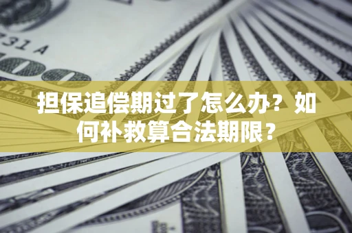 济南担保追偿期过了怎么办？如何补救算合法期限？