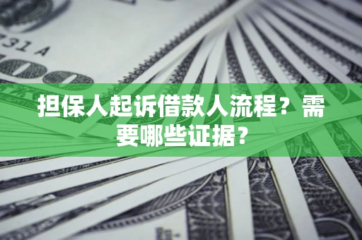 济南担保人起诉借款人流程?需要哪些证据? 济南担保人起诉借款人流程?需要哪些证据?