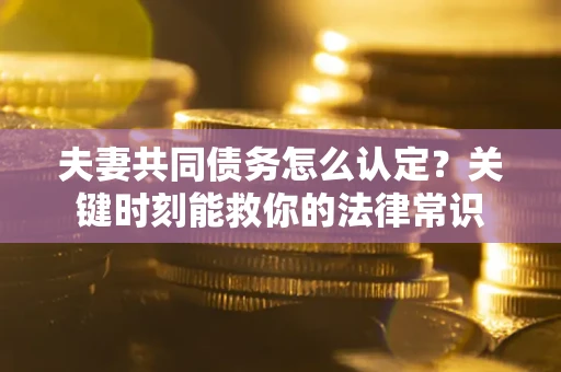 济南夫妻共同债务怎么认定？关键时刻能救你的法律常识