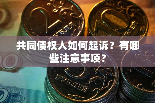 济南共同债权人如何起诉？有哪些注意事项？